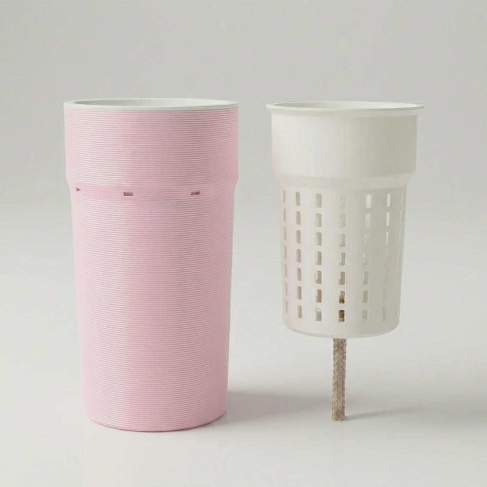 Self Watering Planter (8cm) with Inner Pot - Support-Free 3D Print File (3MF)