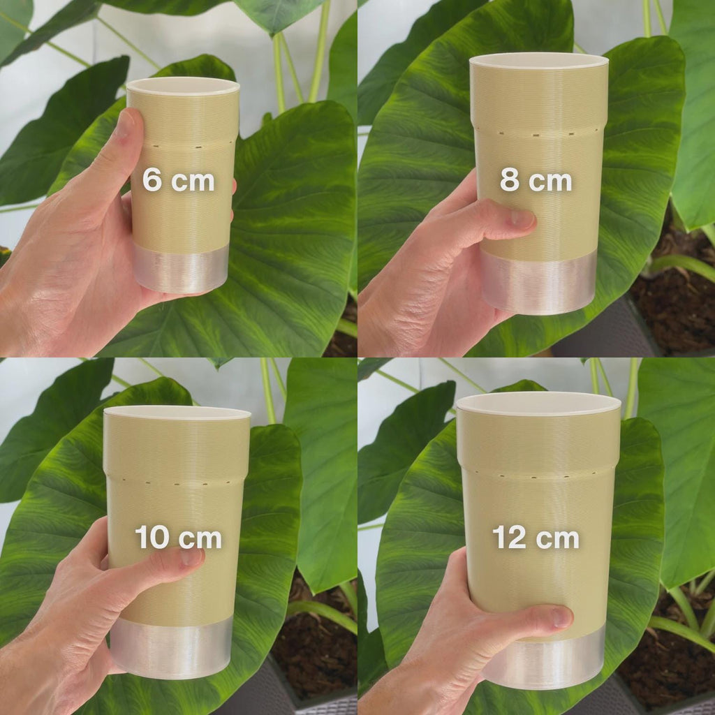 Self Watering Planter (8cm) with Inner Pot - Support-Free 3D Print File (3MF)
