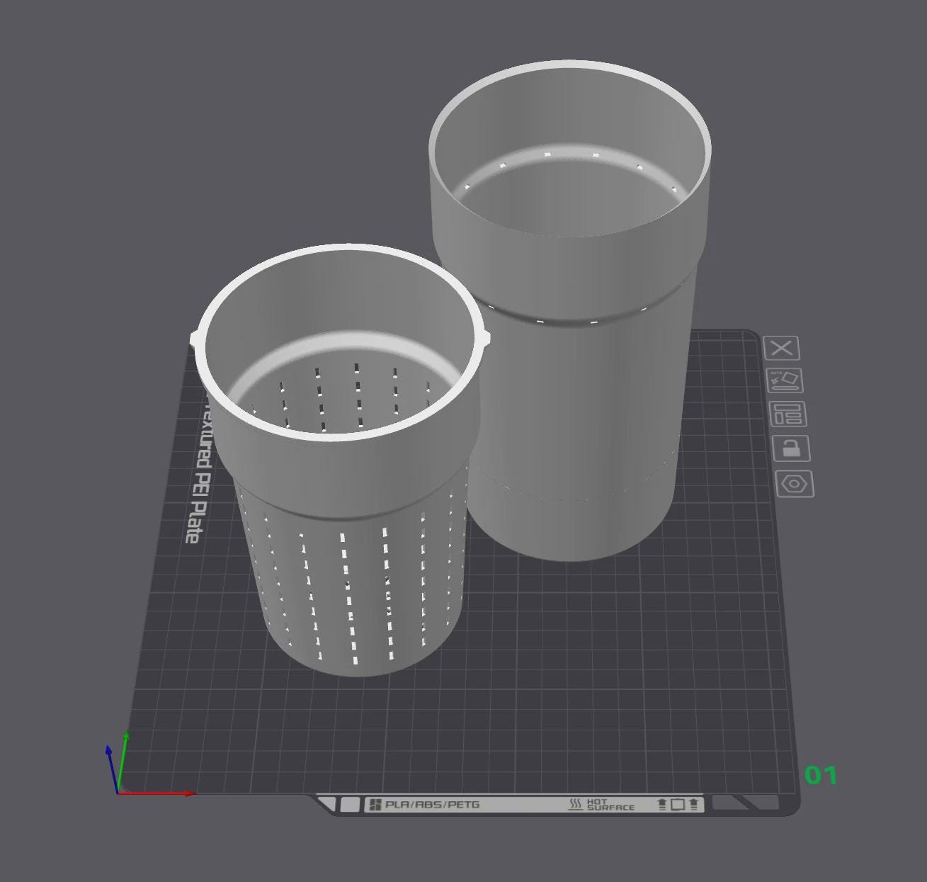 Self Watering Planter (10cm) with Inner Pot - Support-Free 3D Print File (3MF)