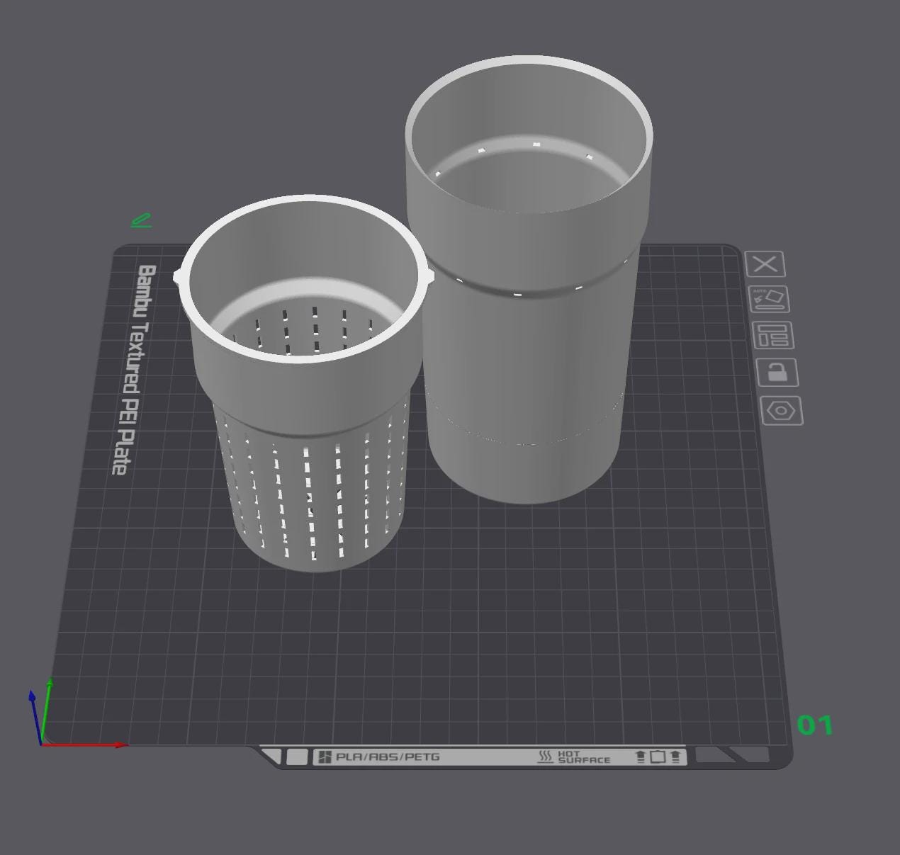 Self Watering Planter (8cm) with Inner Pot - Support-Free 3D Print File (3MF)