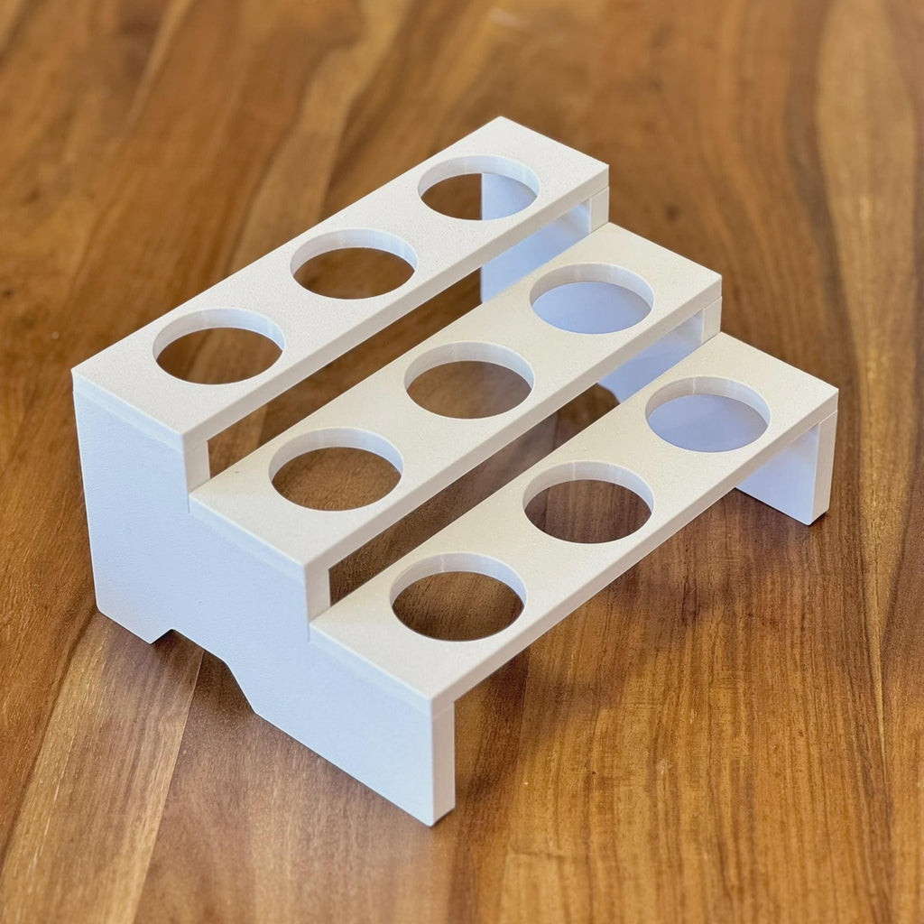 Mini Step Display Tray (3 levels for 9 pots) - Support-Free 3D Print File (3MF)