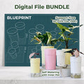 BUNDLE of Self Watering Planters (6-14cm) with Inner Pot - Support-Free 3D Print File (3MF)