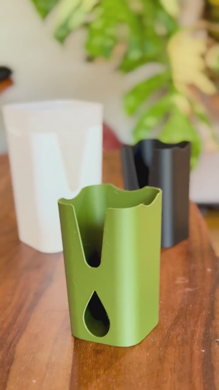 3D-Printed Self-Watering Pot Cover | Water-Level Window, 2 Sizes, 8 Colors